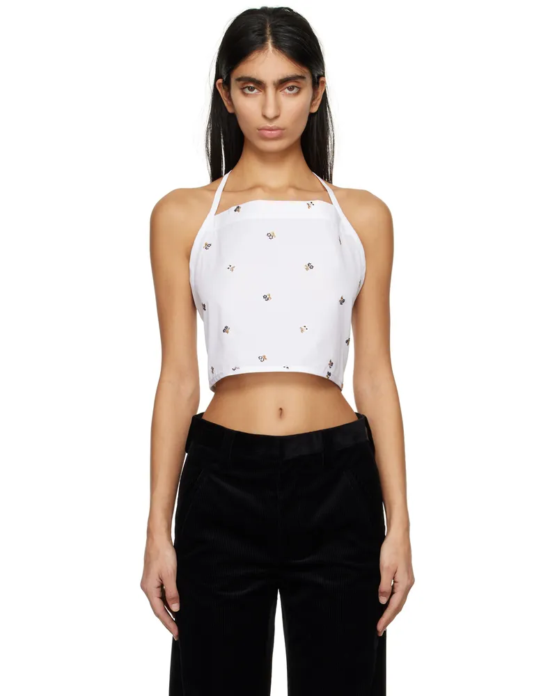 Rier White Floral Tank Top White