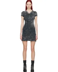 Diesel Gray D-Crespe Minidress 97w