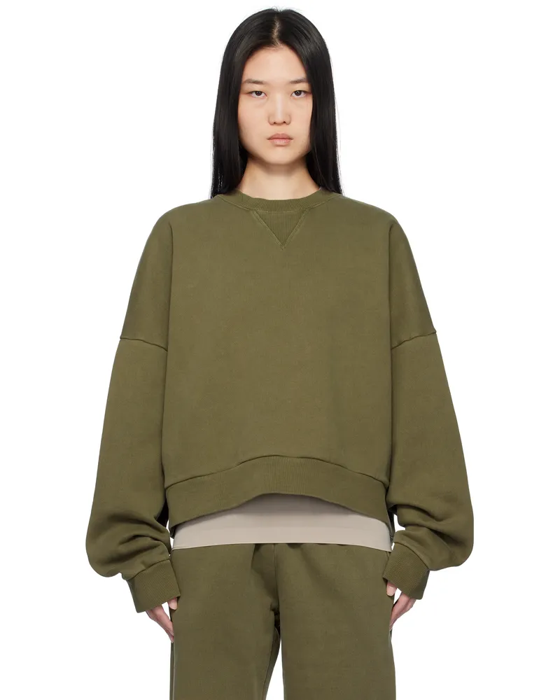 Entire Studios Khaki Box Crew Sweatshirt Military