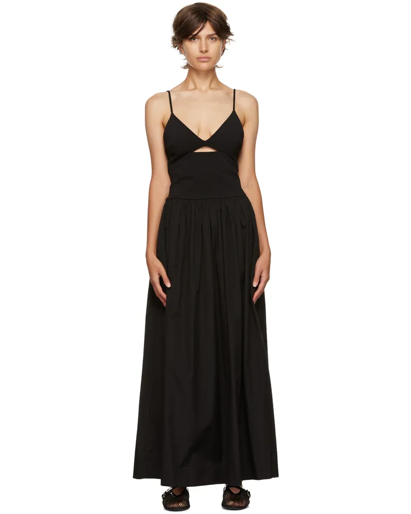 Esse Studios Black Tri Knit Maxi Dress Black