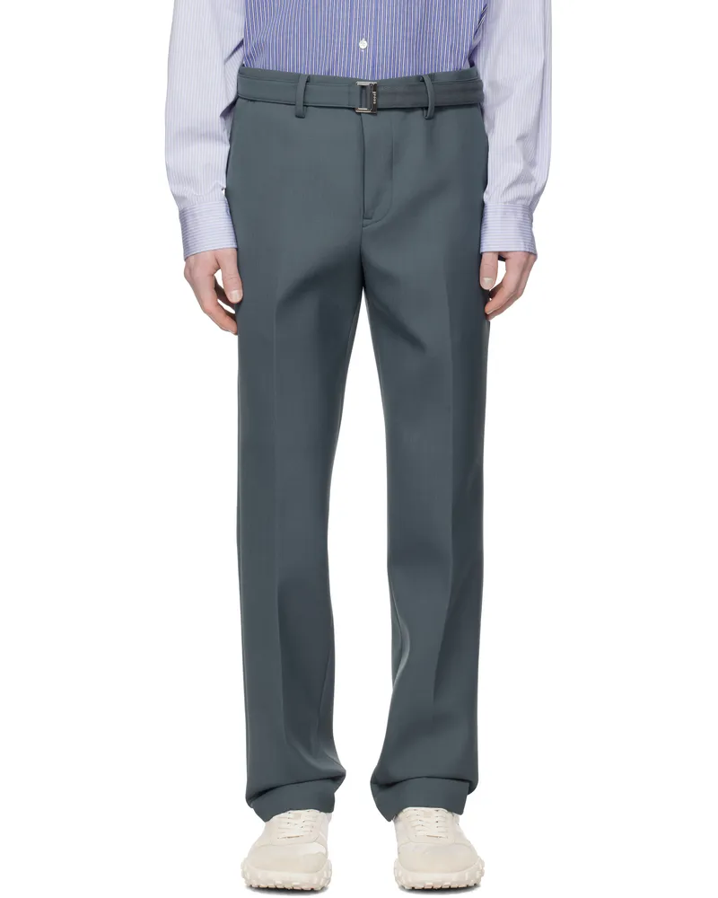 Sacai Blue Suiting Bonding Trousers 375