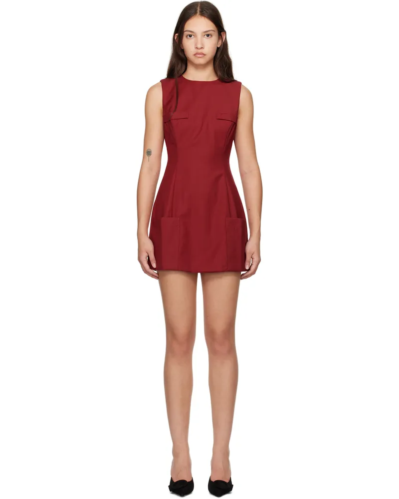 GUIZIO Red Rowan Minidress Deep