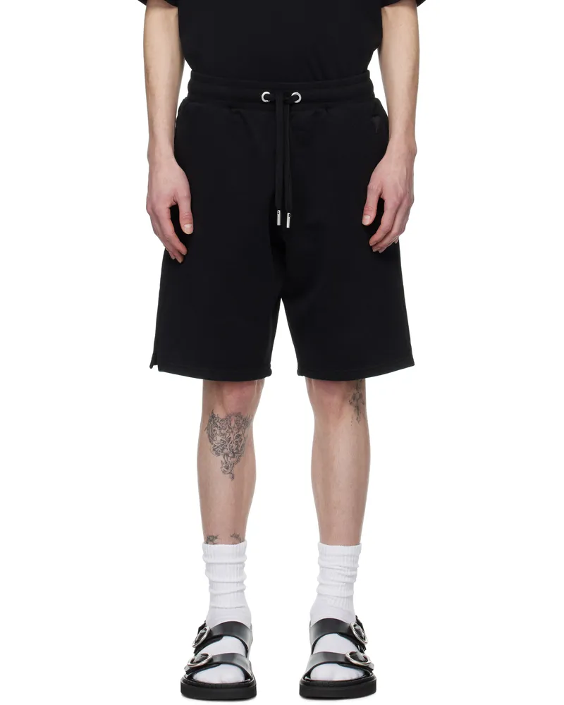 AMI Paris Black Ami de Coeur Dye Shorts 001