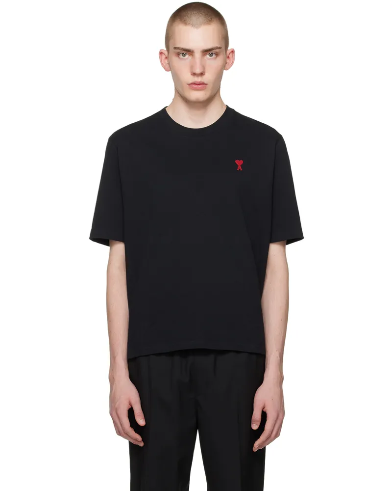 AMI Paris Black Ami de Cœur T-Shirt 001