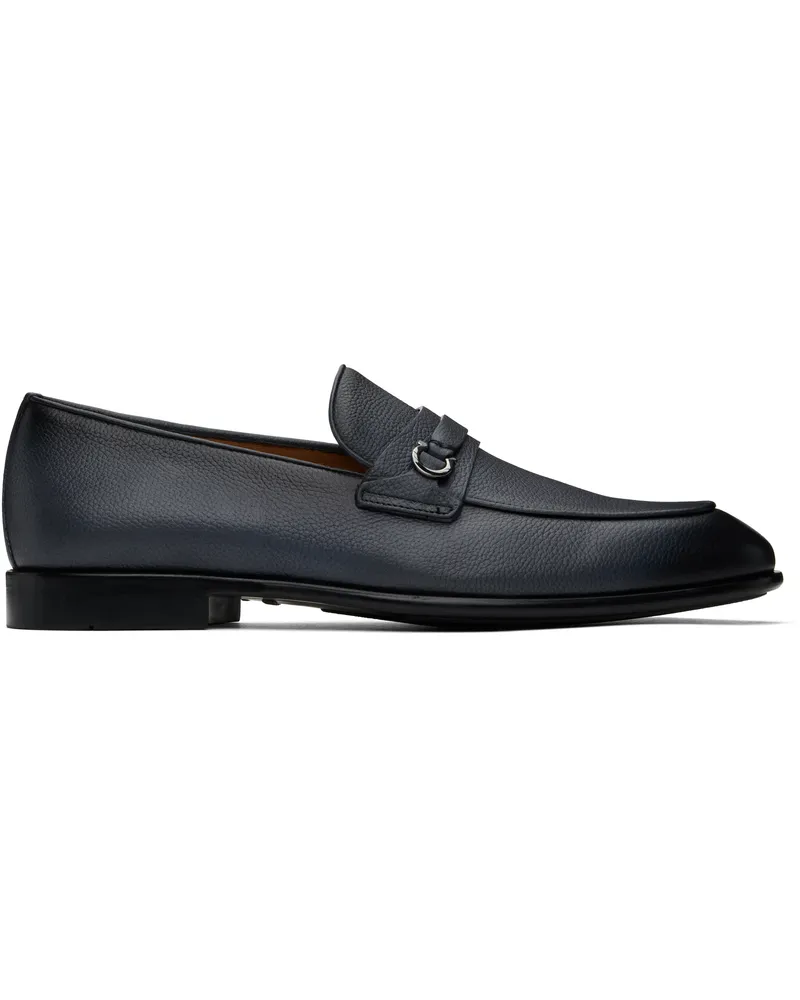 Ferragamo Gray Gancini Ornament Loafers Dark