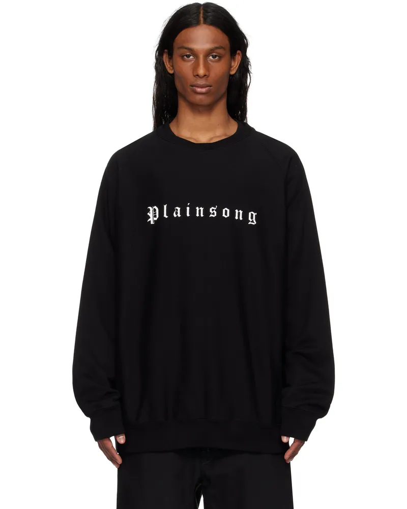 TheSoloIst Black Oversized Crew Neck 'Plainsong' Sweatshirt Black