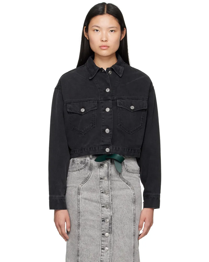 Étoile Isabel Marant Black Tadia Denim Jacket 02fk