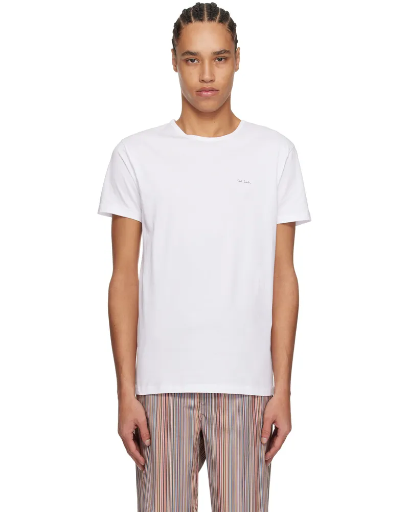 Paul Smith Five-Pack White Organic Cotton Lounge T-shirts 1