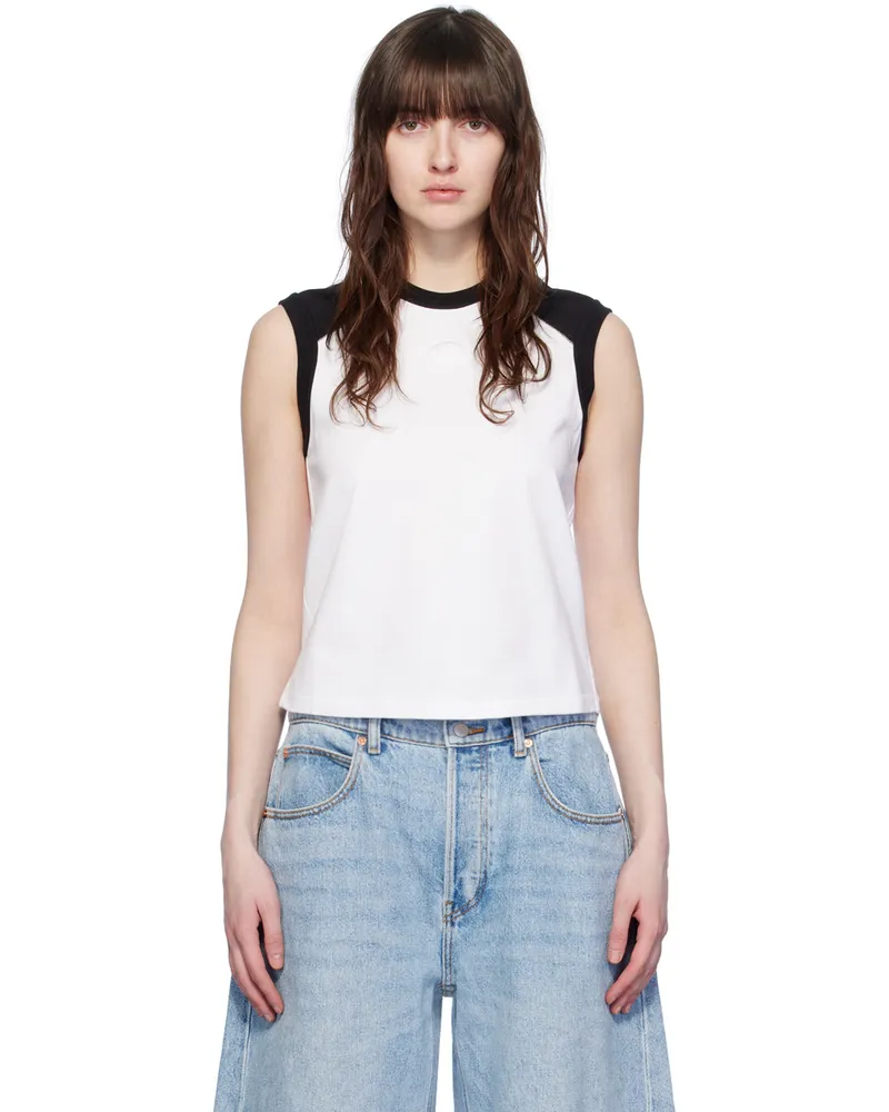 Alexander Wang White & Black Raglan T-Shirt 971