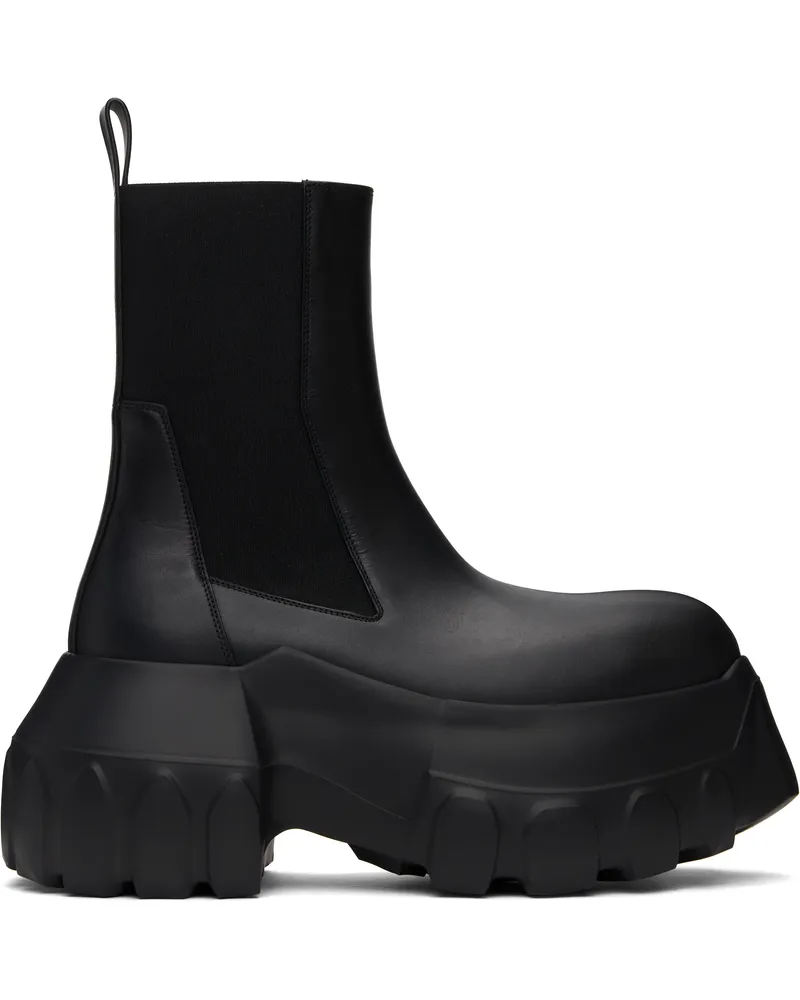 Rick Owens Black Hollywood Beatle Mega Tractor Chelsea Boots 09