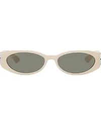 Gucci Off-White Oval Sunglasses Ivory