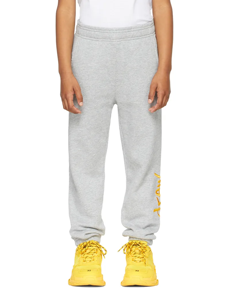 drew house SSENSE Exclusive Kids Gray Scribble Lounge Pants Heather