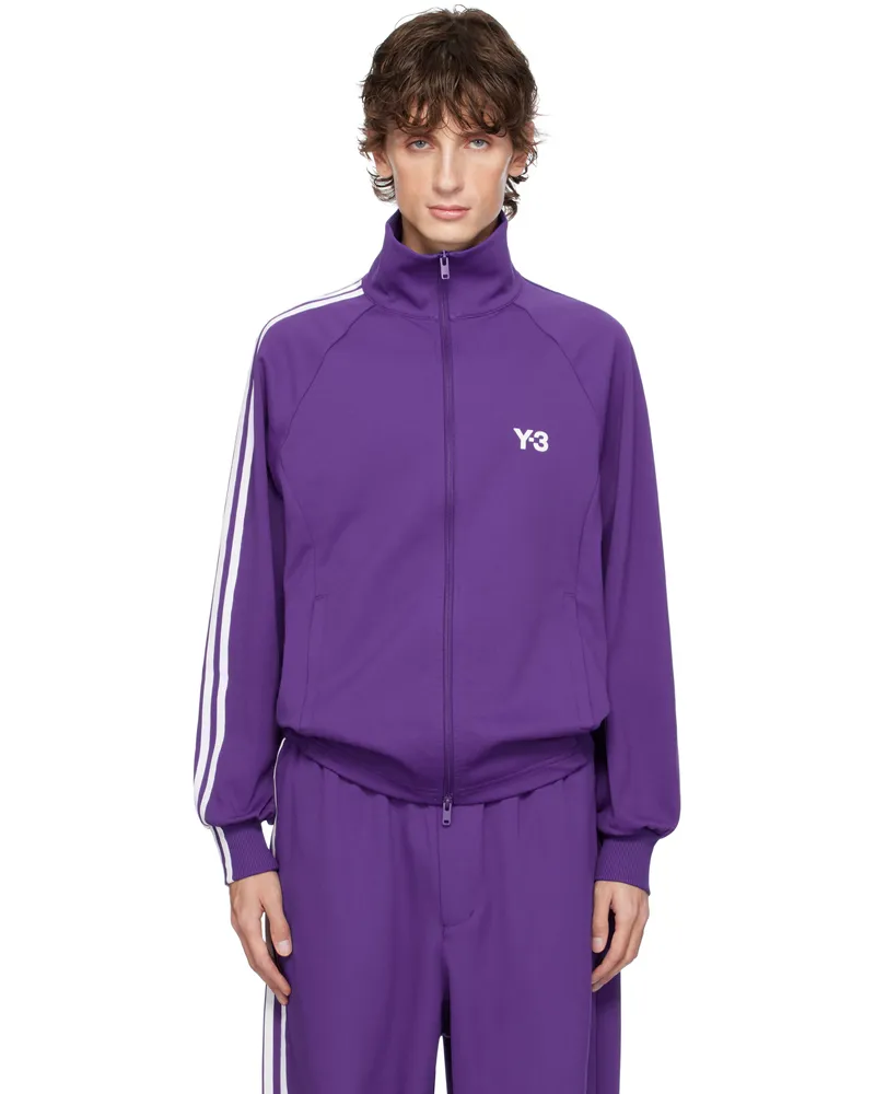 Y-3 Purple 3-Stripes Track Jacket Violet