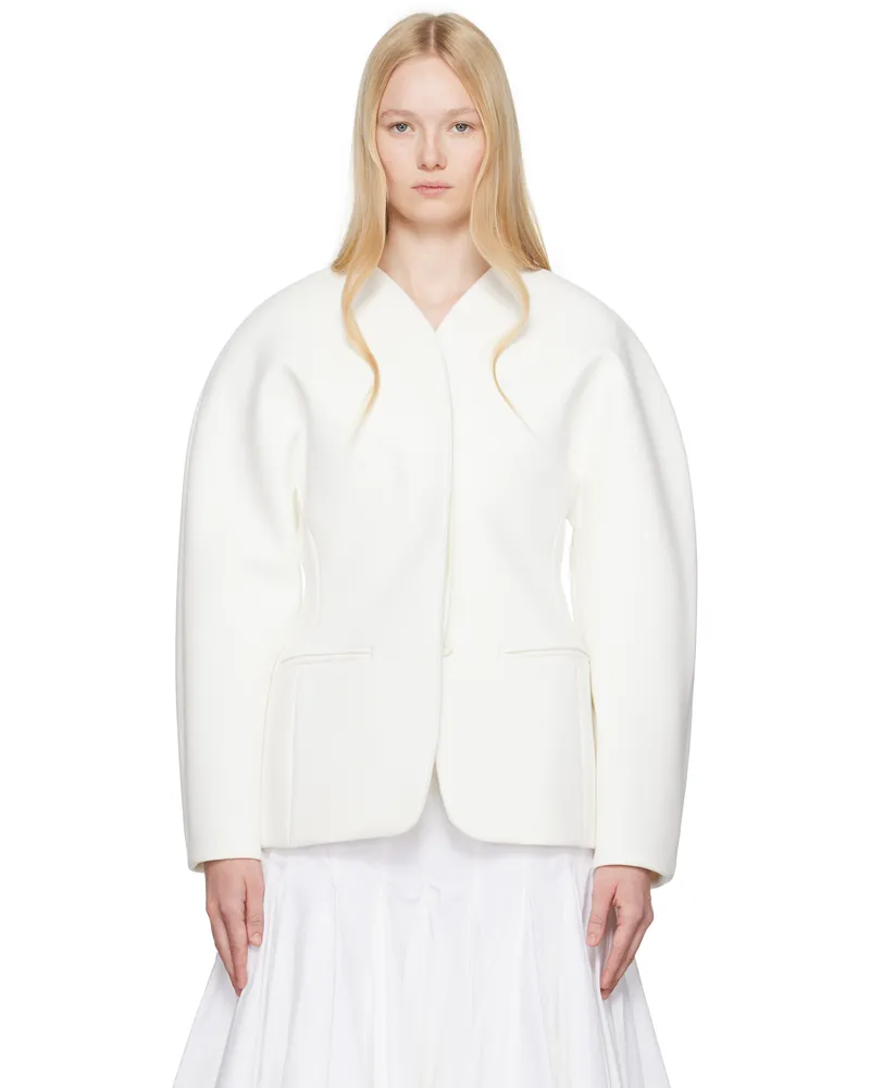 Jacquemus White La Croisière 'The Ovalo' Blazer 100
