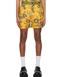 Erdem Yellow Lucas Shorts Saffron