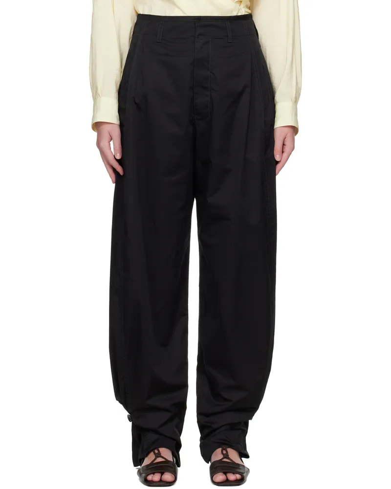 Christophe Lemaire Black Soft Volume Trousers Bk999