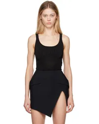 Thierry Mugler Black Fitted Tank Top Black