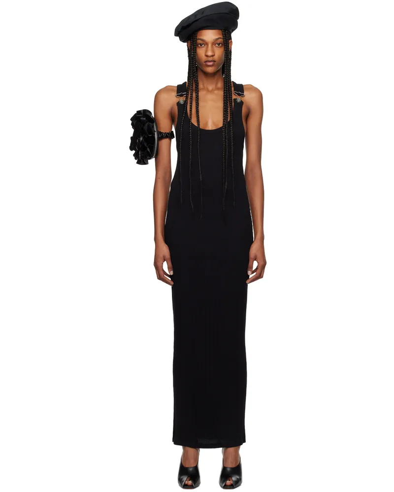 Jean Paul Gaultier Black 'The Strapped' Maxi Dress 00