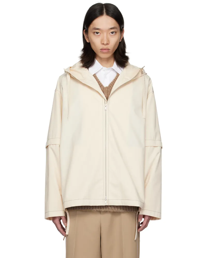 Jil Sander Off-White Contrast Stitch Jacket 278