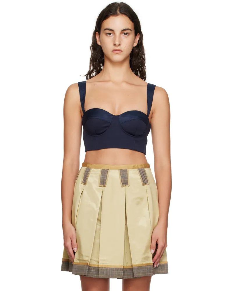 Moschino Navy Inside Out Tank Top A2510