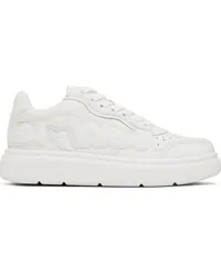 Alexander Wang White Puff Pebble Leather Sneakers Optic