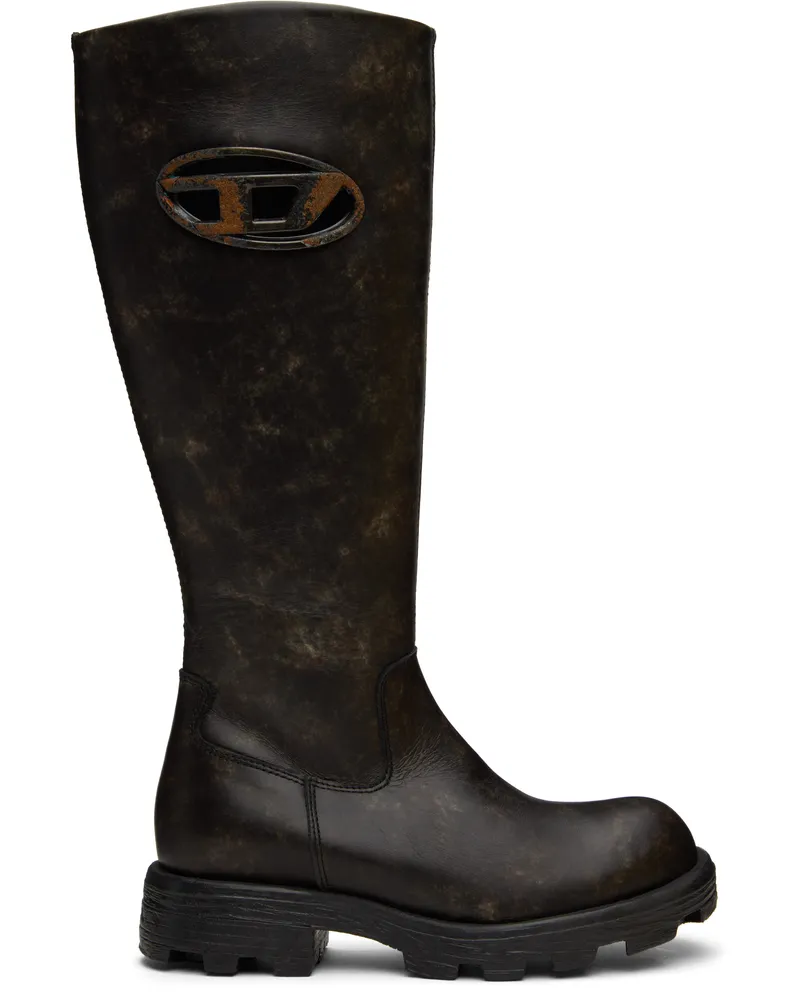 Diesel Brown D-Hammer Hb D W Tall Boots H9800
