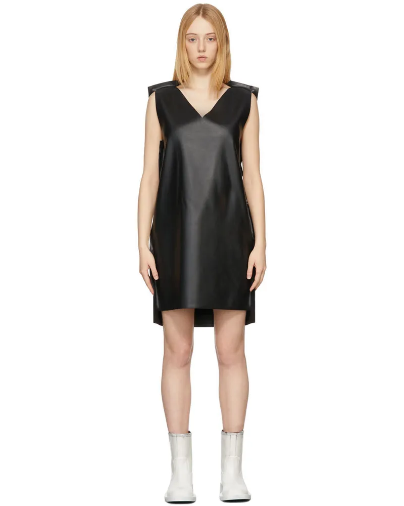 Maison Margiela Black Faux-Leather Dress 900