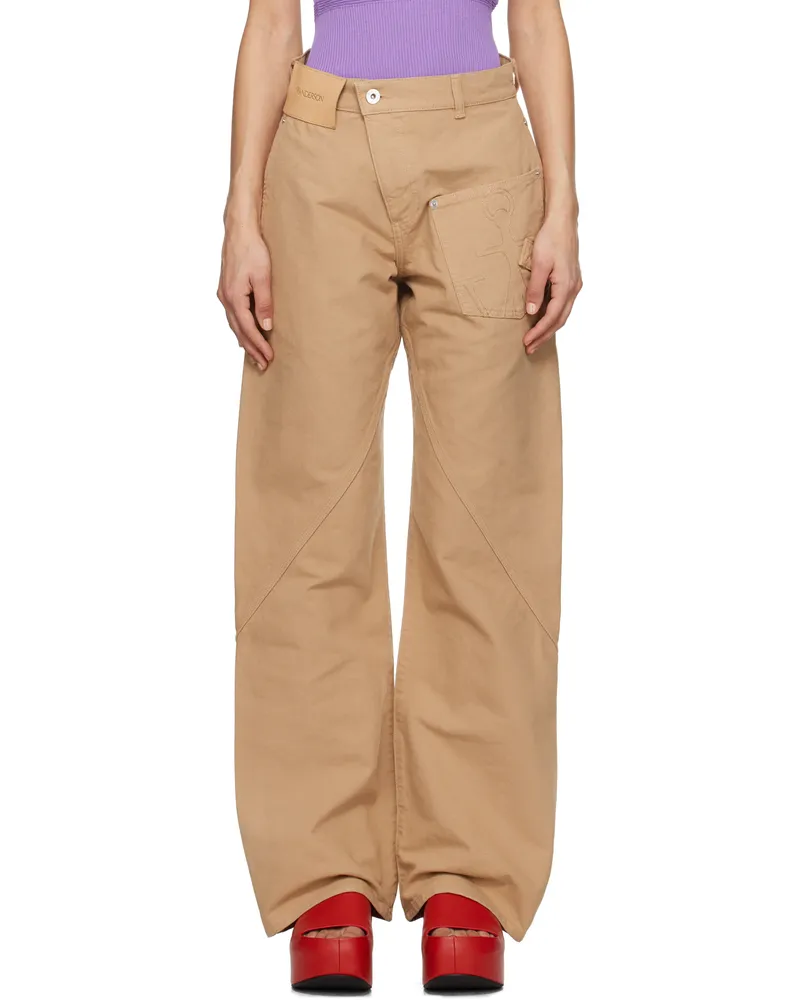 J.W.Anderson Tan Twisted Workwear Trousers 130
