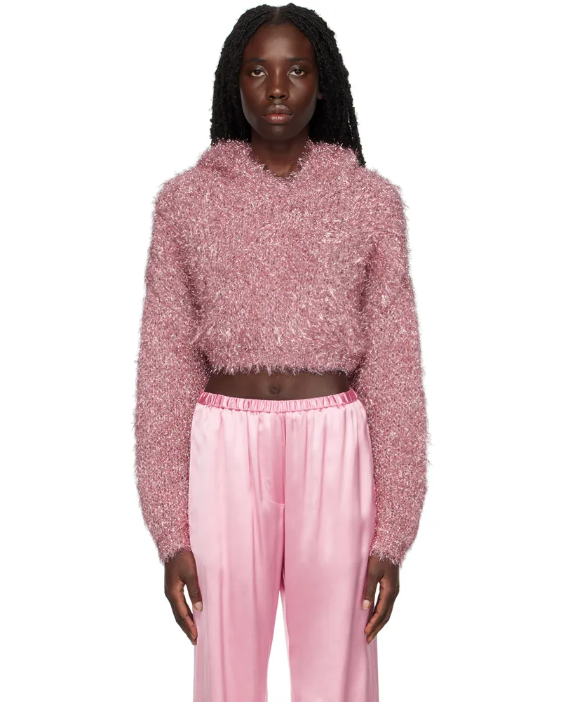 MSGM Pink Sparkle Hoodie 12