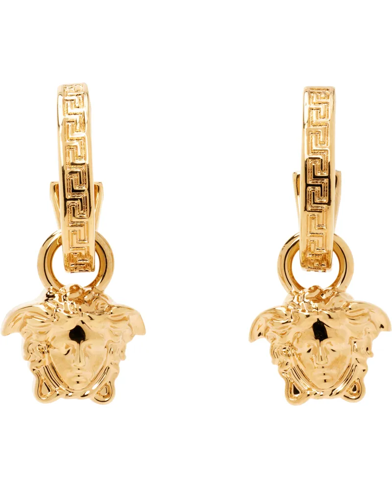 Versace La Medusa' Greca Hoop Earrings Kvo
