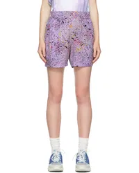 McQ Purple Hyper Speckle Shorts Lilac