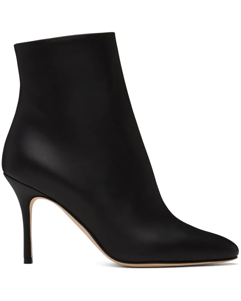 Manolo Blahnik Black Insopo Ankle Boots 0001