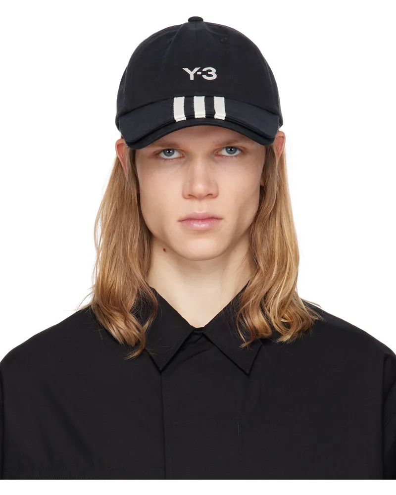 Y-3 Black 3-Stripes Cap Black