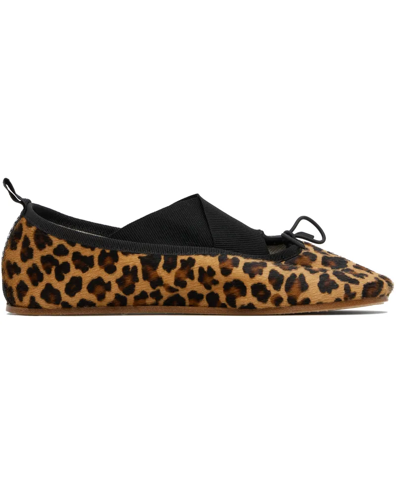 Repetto Brown Gianna Ballerina Flats Leopard