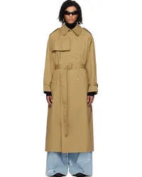 VETEMENTS Tan Oversized Trench Coat Beige