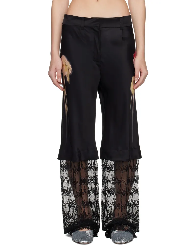 Collina Strada Black Dante Lace Trousers Black
