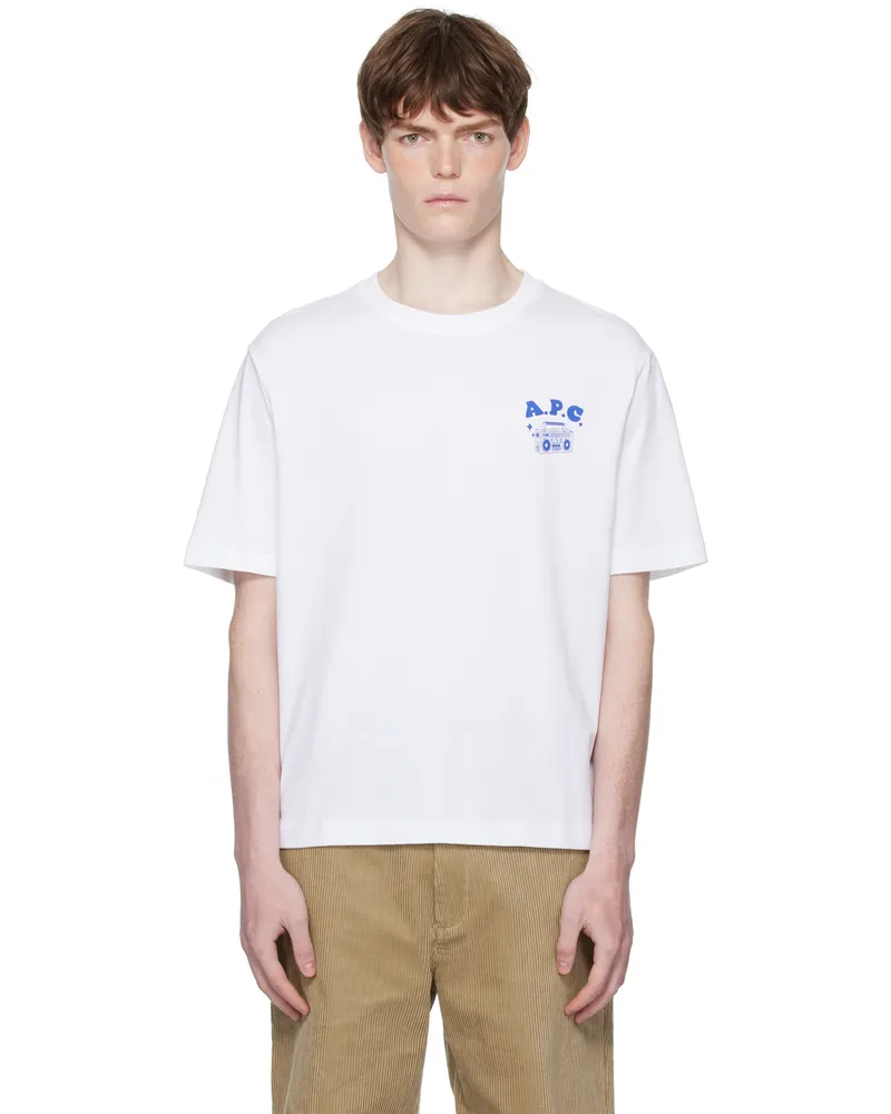 A.P.C. White Disco T-shirt Aab