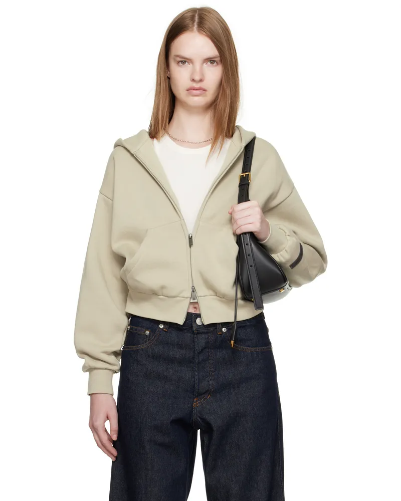 Fear of God Taupe Classic Fit Zip-Up Hoodie Abbey