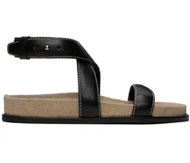 Black 'The Leather Chunky' Sandals