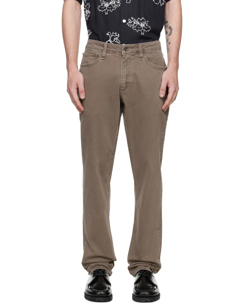 Rag & Bone Brown Fit 3 Athletic Jeans Ash