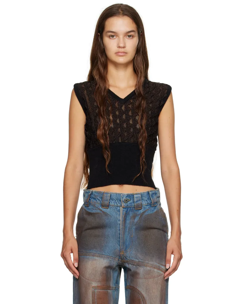 Helena Manzano Brown Pesce Vest Brown