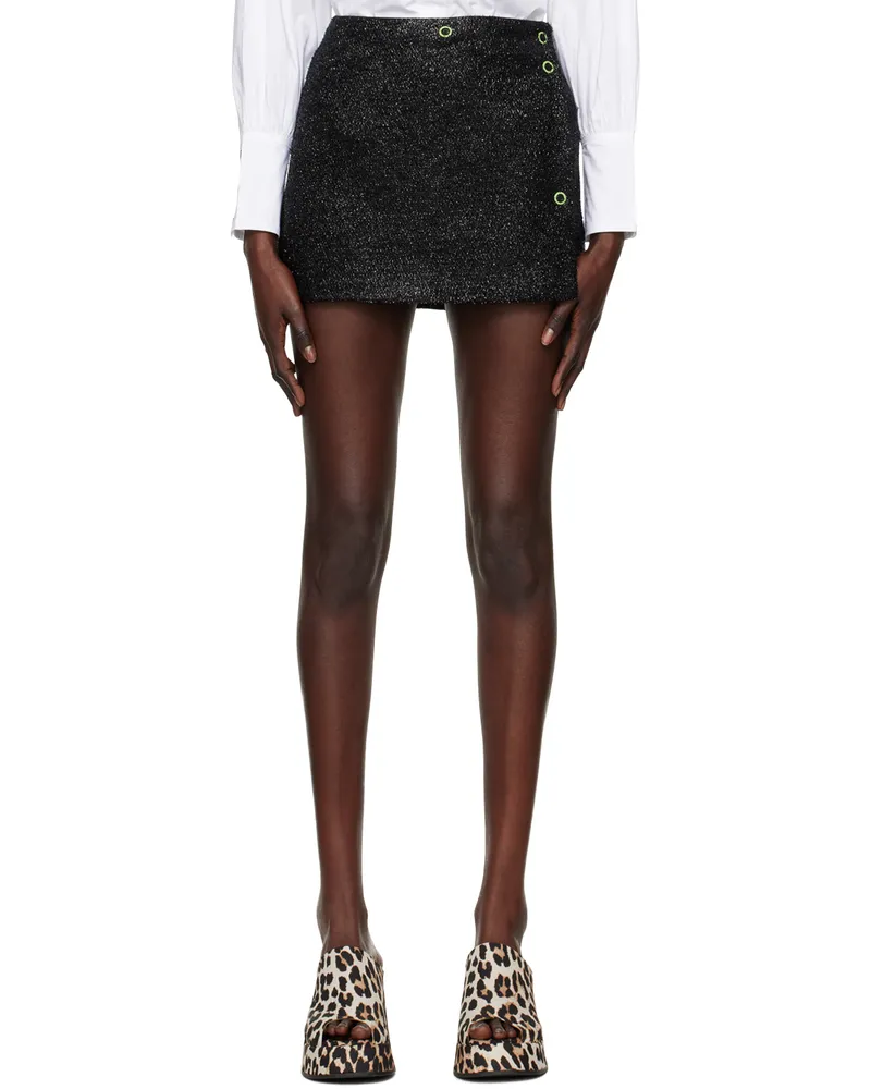 Ganni Black Sparkle Miniskirt 099