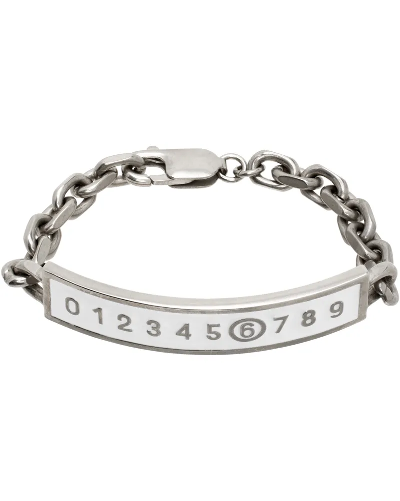 Maison Margiela Silver & White Numeric Bracelet 961