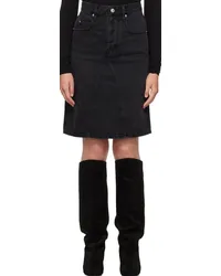 Étoile Isabel Marant Black Fiali Denim Midi Skirt 02fk