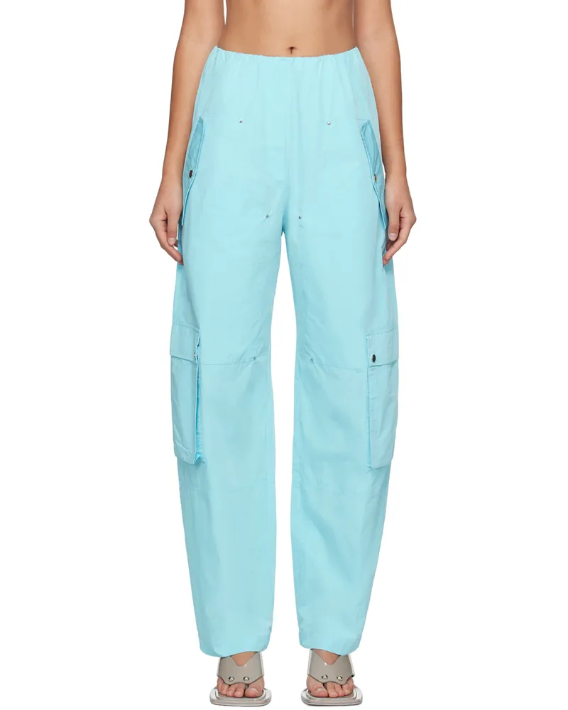 Paris Georgia Blue Elevated Cargo Pants Iris