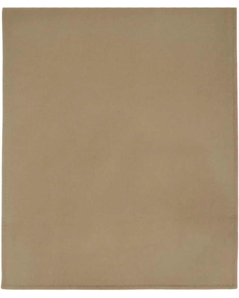 La Collection Taupe Wool Cashmere Julie Scarf Greige