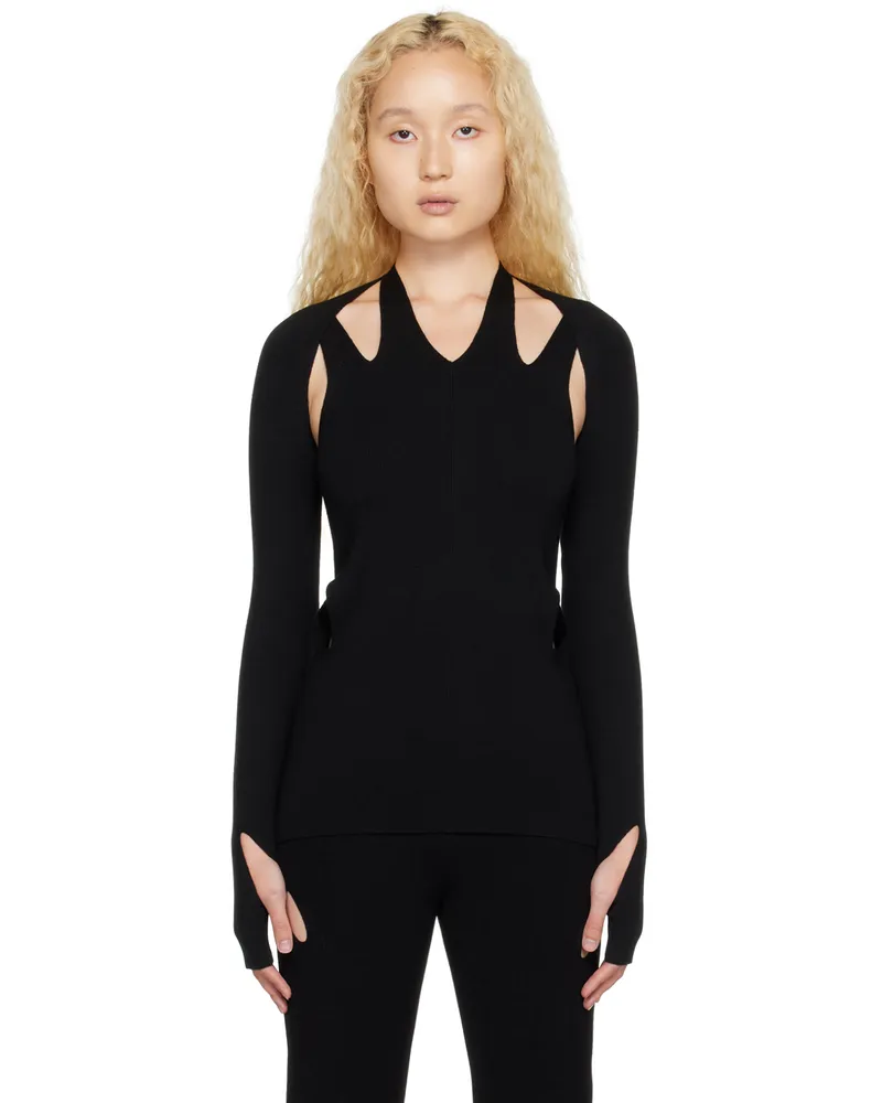 Dion Lee SSENSE Exclusive Black Cutout T-Shirt Black