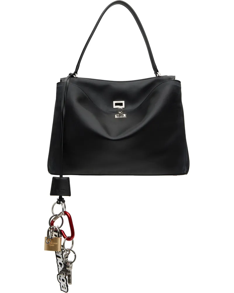 Balenciaga Black Rodeo Medium With One Charm Bag 1000