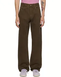 Carne Bollente Brown Embroidered Jeans Brown