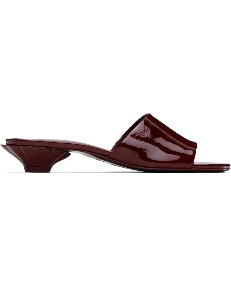 Chloé Burgundy Flower Sandals 619
